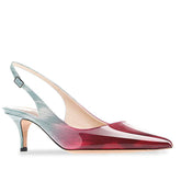 Elegant Slingback Kitten Heels Stiletto - FashionByTeresa